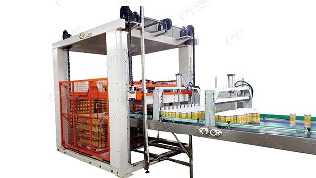 LWT Factory Custom Full Automatic Packaging Equipment Yellow Peach Fruit Filled Canned Palletizer
