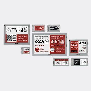 Digital signage and electronic shelf labels