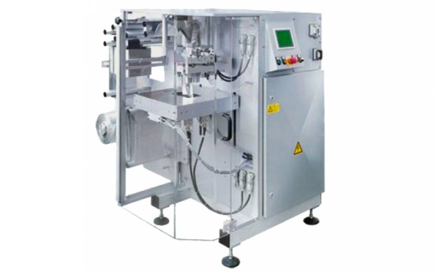 Vertical flow packaging machine