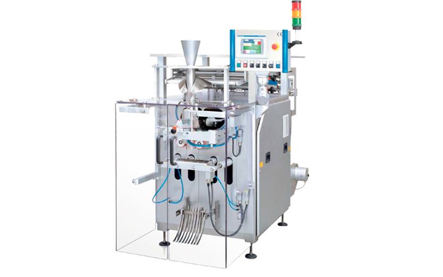 Vertical flow packaging machine