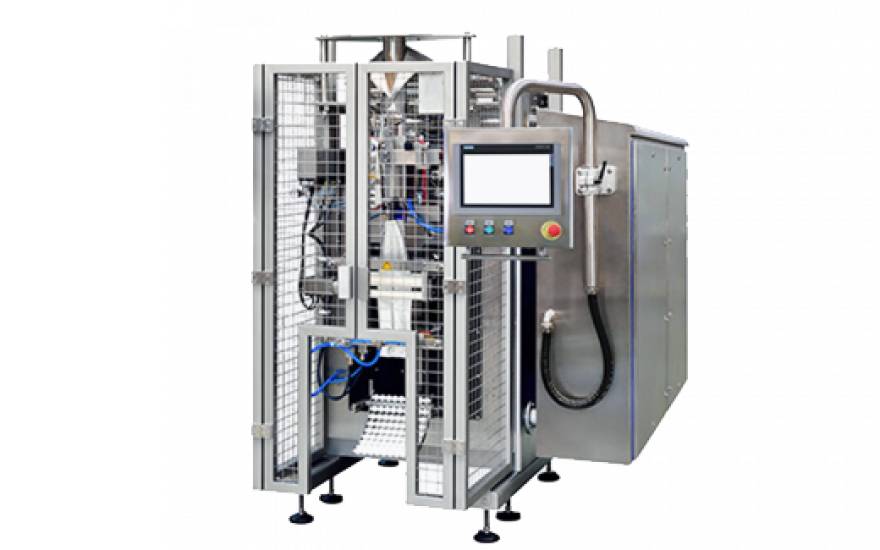 Vertical flow packaging machine
