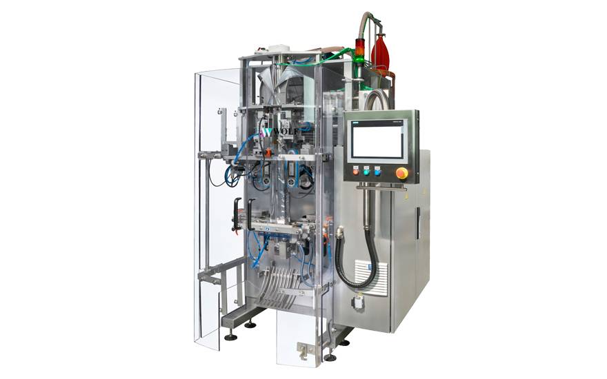 Vertical flow packaging machine