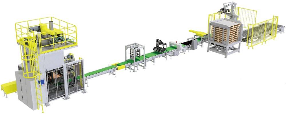 Vertical spiral fully automatic packaging line