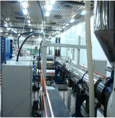 PE drainage board extrusion complete equipment, waterproof roll machine used in construction projects