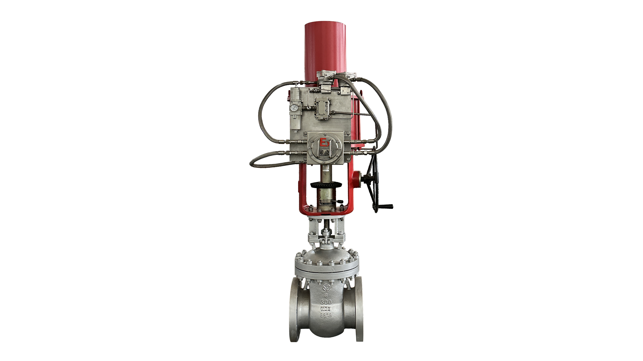 Pneumatic parallel double gate valve