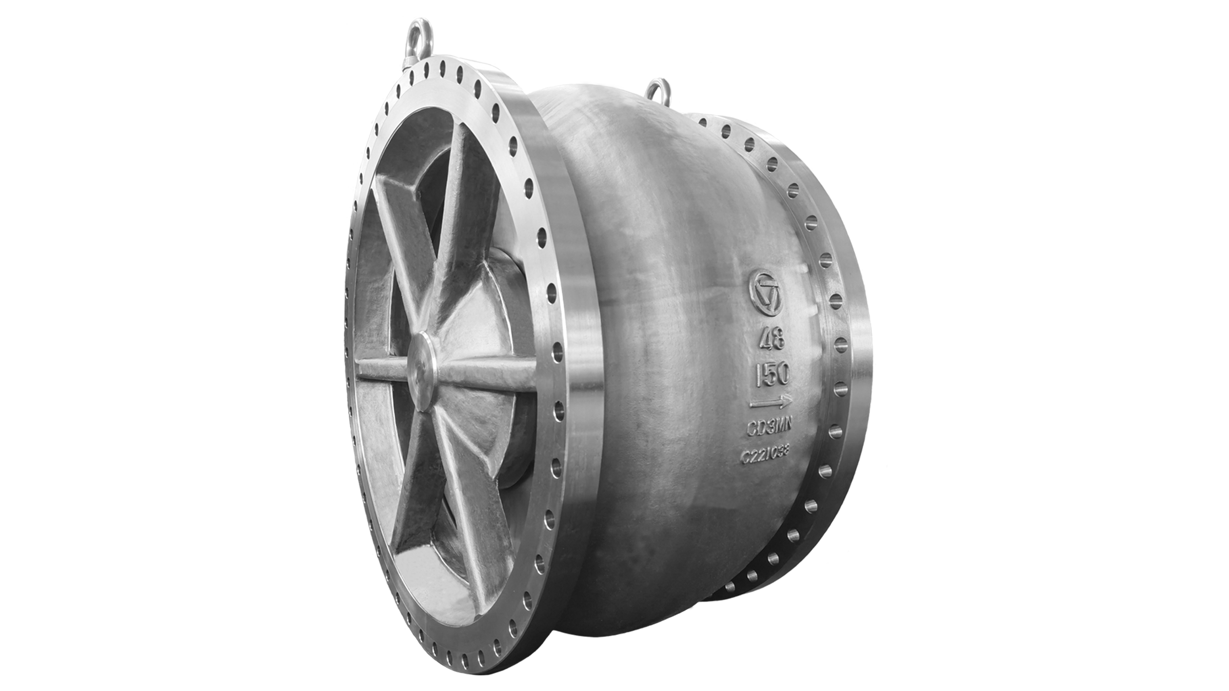 Ring disc type axial flow check valve