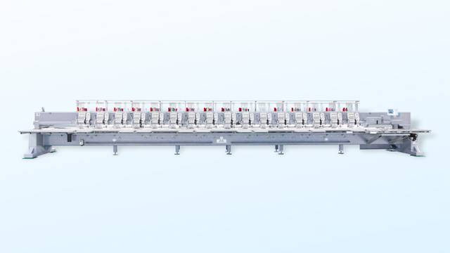 Two-color flying shoe embroidery machine