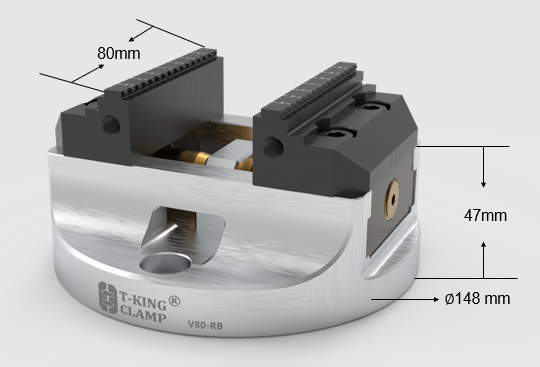  V80 Round base centric vise