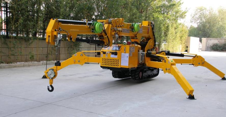 Telescopic boom 3 ton spider crane