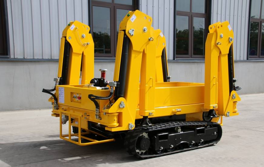 Hydraulic walking rubber track chassis