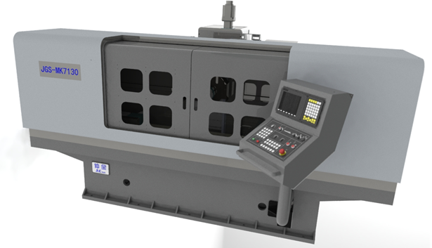 Deep cut and slow feed force forming surface grinder