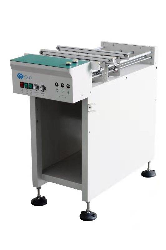 The machine is used as a work and visual inspection station and to link between machines.