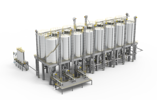 RESOURCE REGENERATING-The PET bottle chip recycling, granulating,regenerating,conveying and blending system