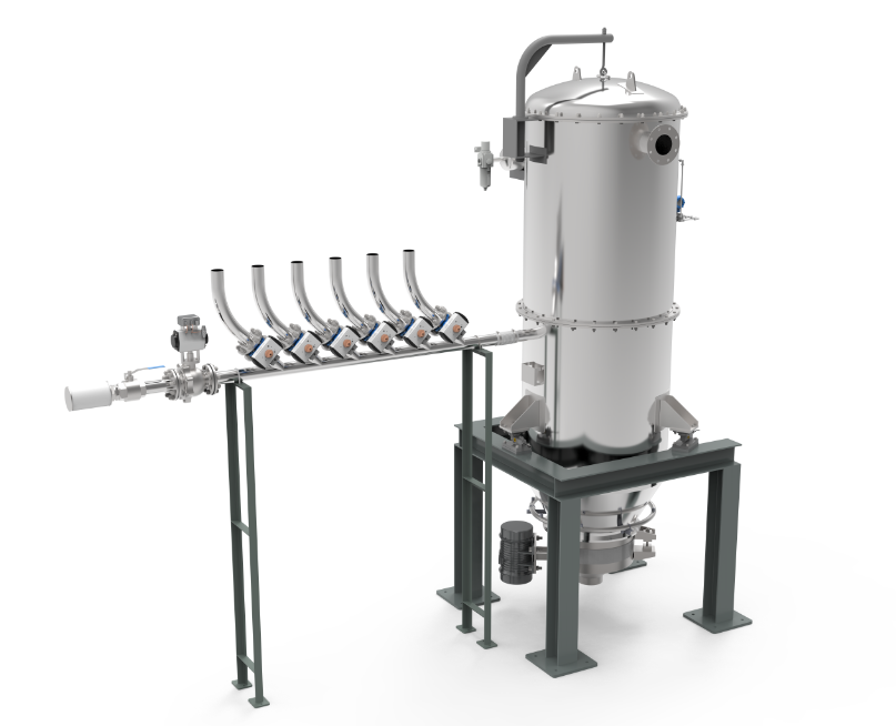 Multi-component vacuum metering system