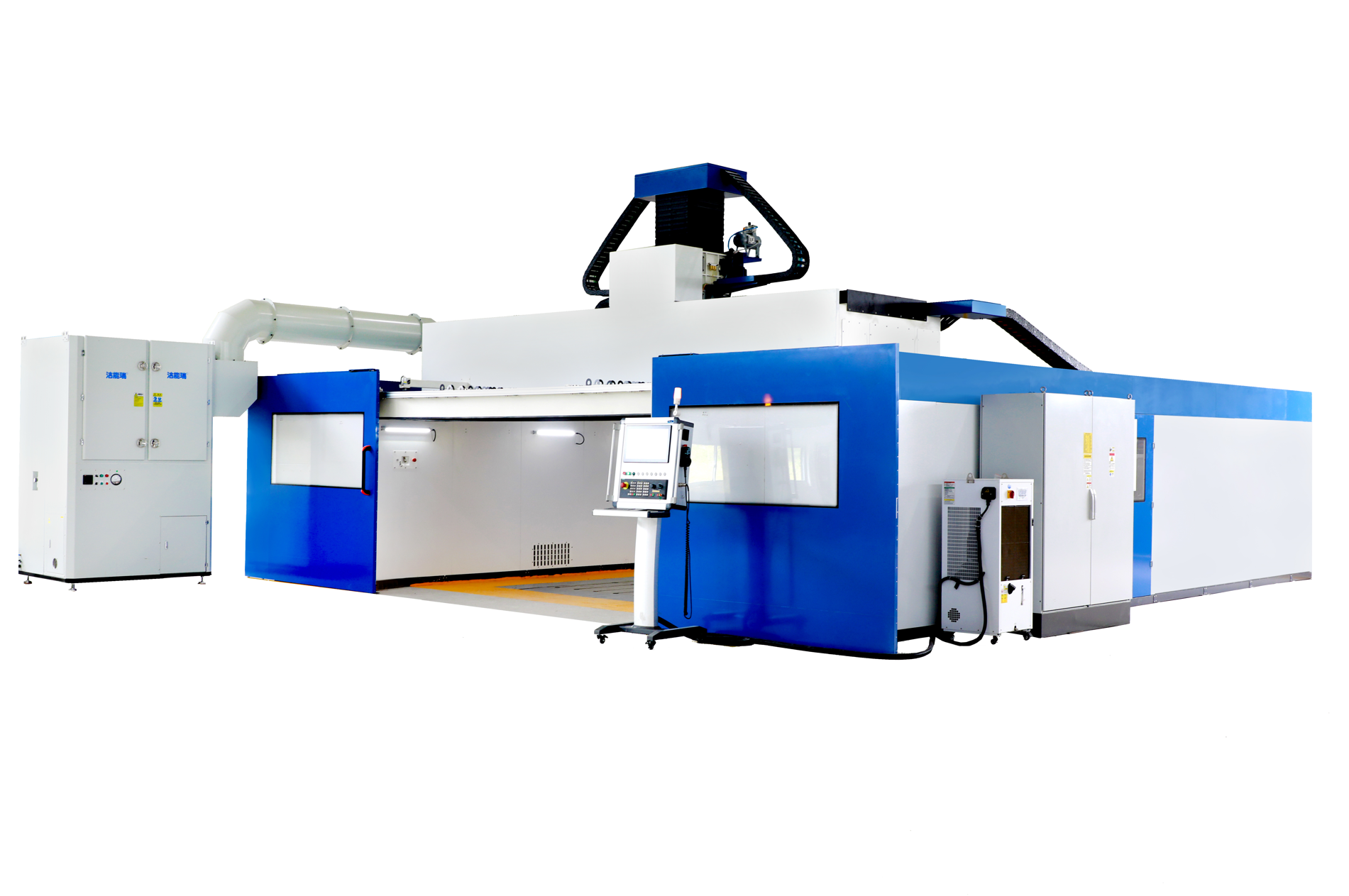 Five axis CNC for large composite materials