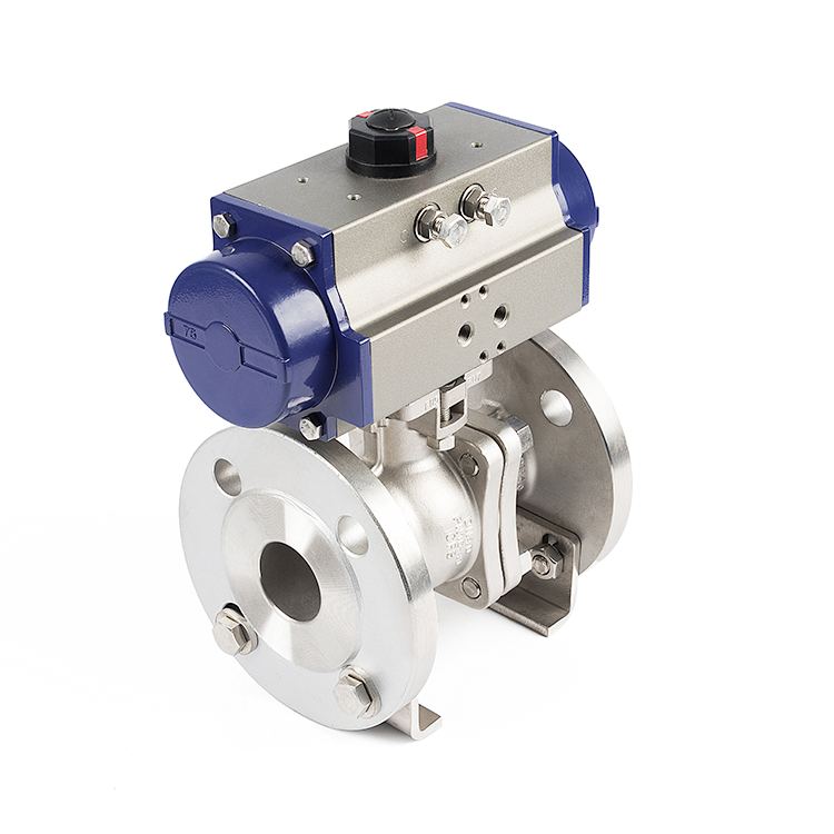 Pneumatic flange ball valve