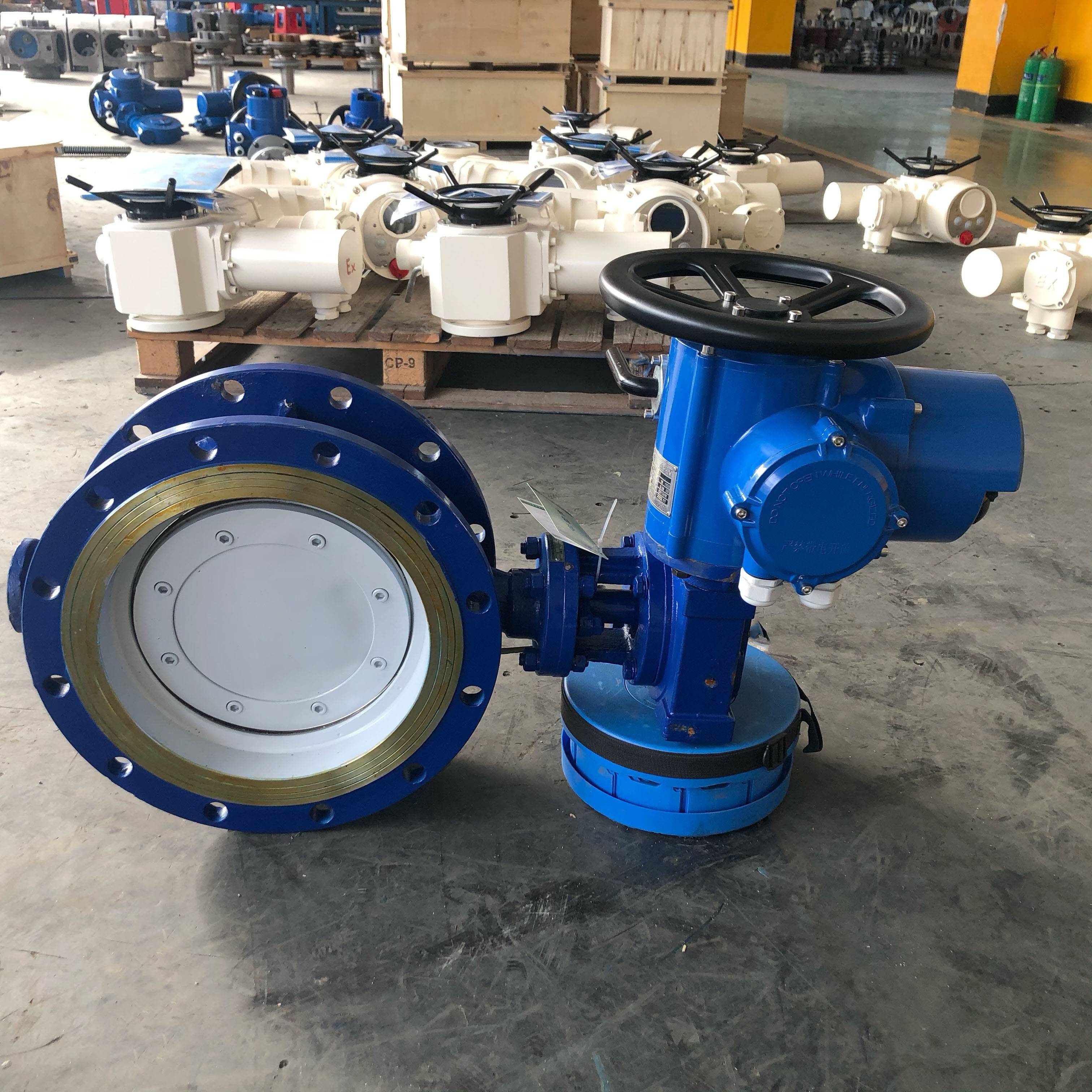 Hard sealed electric flanged butterfly valve