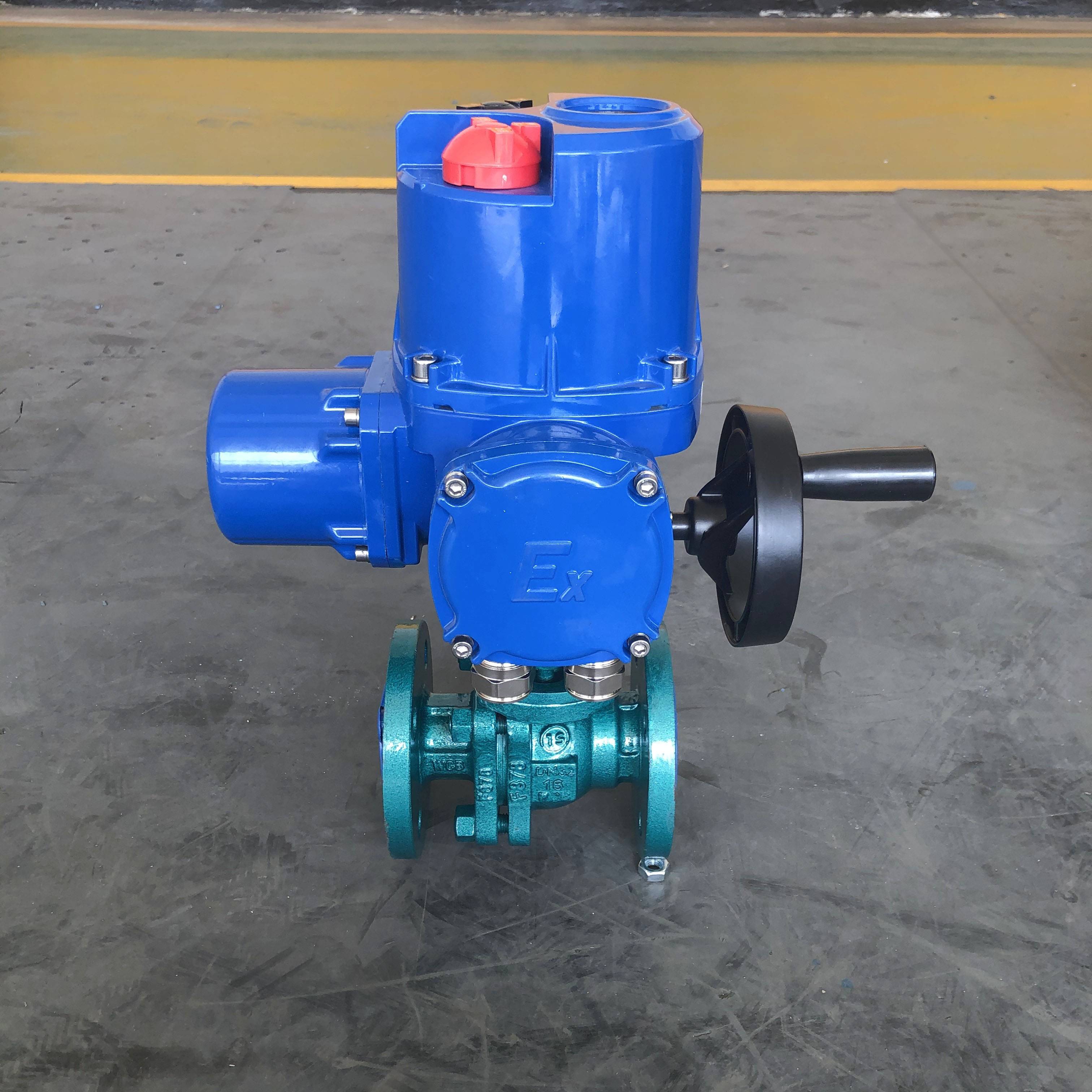 Fluorine lined electric ball valve