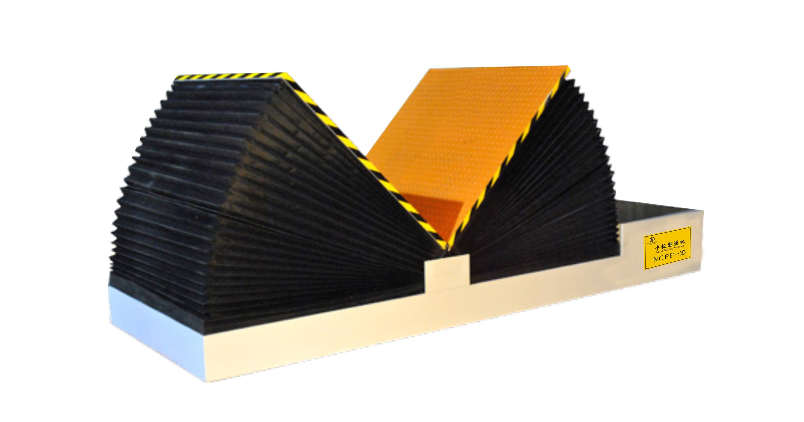 Hydraulic plate turning machine