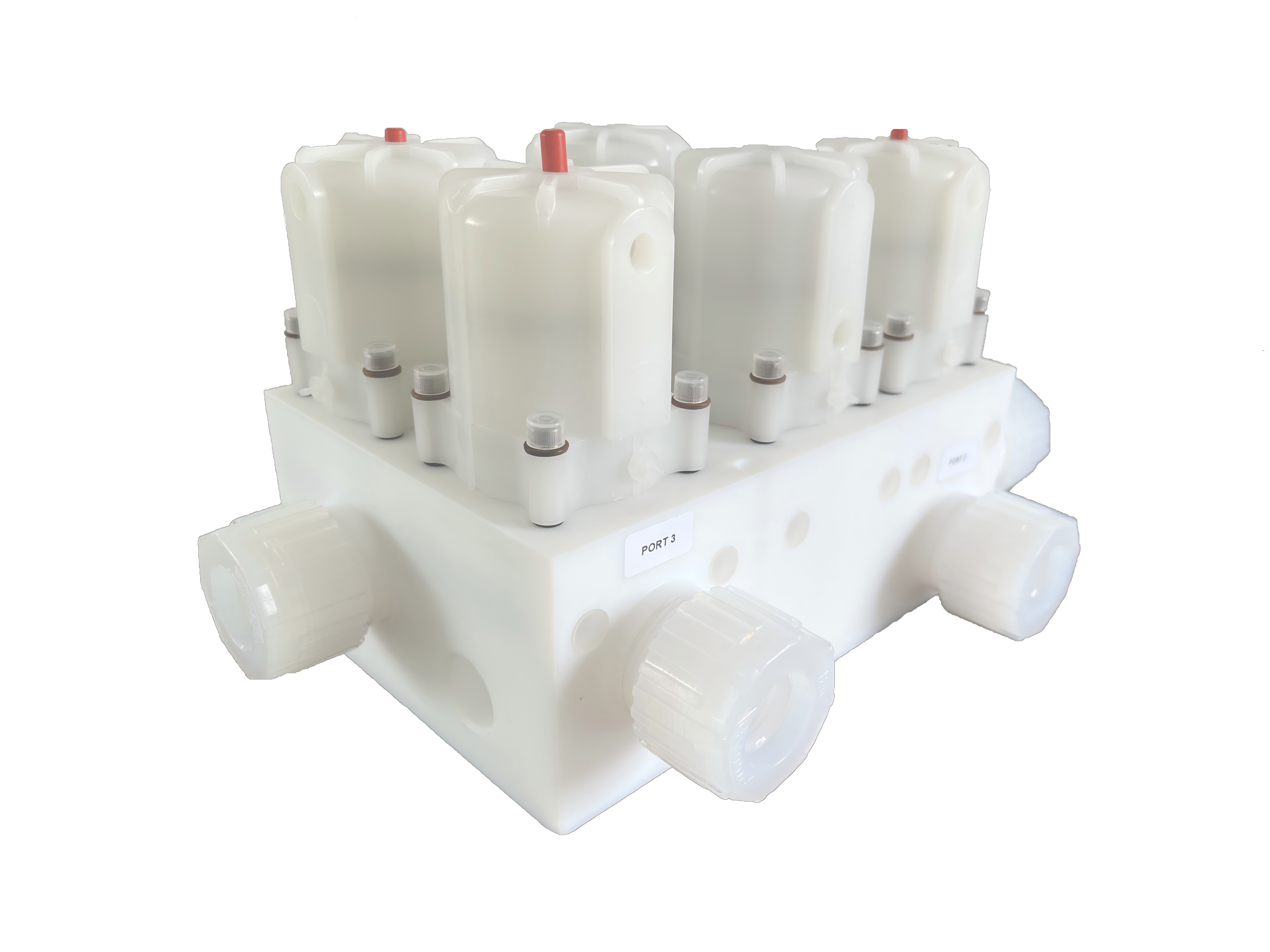 Multi-port valve blocks