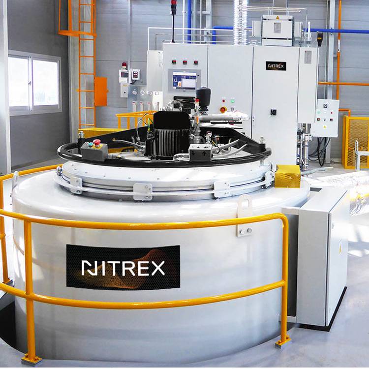 Controlled atmosphere nitriding furnace