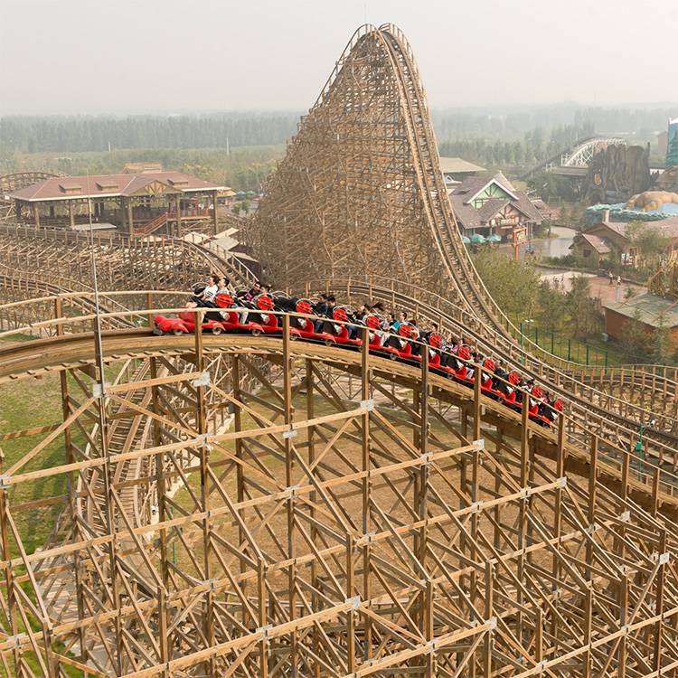Wooden roller coaster