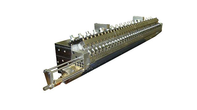 Hot melt adhesive coating die